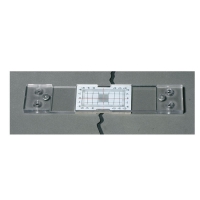 Riss-Spion "PLUS" für 1 Ebene, Messskala 40 x 20 mm, mit Edelstahlplättchen, Testprotokoll, Kleber und Mischplatte